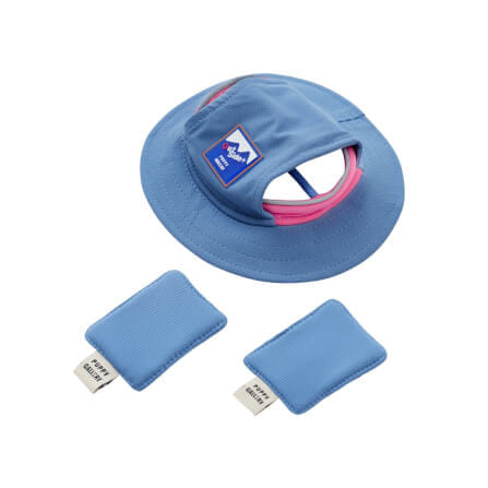 หมวกสัตว์เลี้ยง PUPPY GALLERY ไซซ์ XL สีฟ้า มาพร้อม Cooling Pads_0